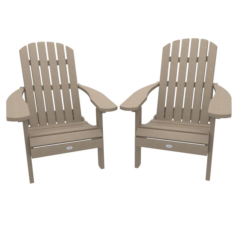 BAHIA VERDE OUTDOORS Cape Folding and Reclining Adirondack Chair Set - Cabana Tan