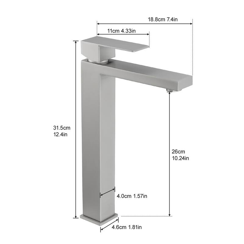 Modern Single Handle Single-Hole Bath Faucet with Drain