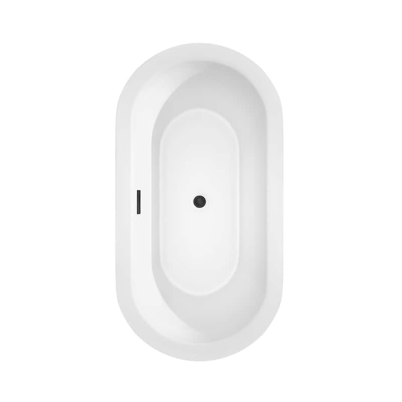 Wyndham Collection Mermaid 60" Free Standing Acrylic Soaking Tub with