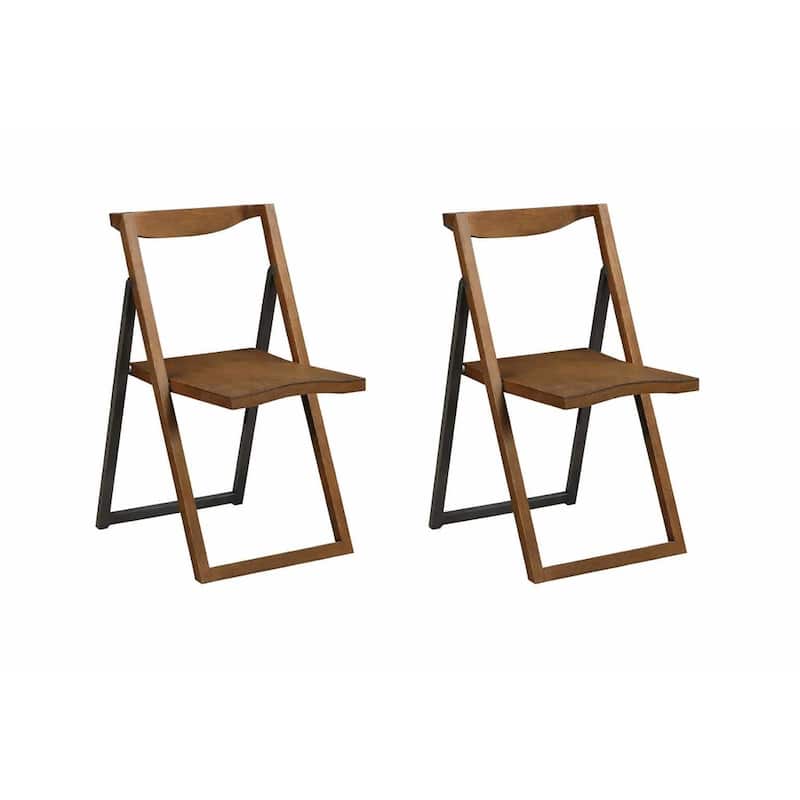 Boraam Sydney Chestnut Brown Folding Chair Set of 2