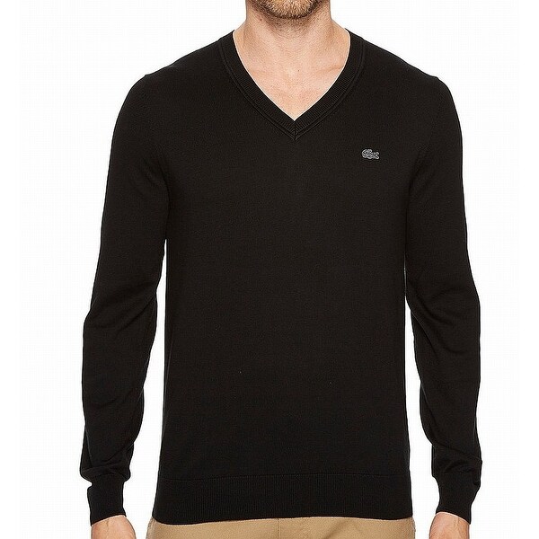 lacoste men's v neck sweater