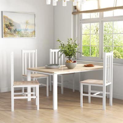 Farmhouse Armless Dining Chairs Set of 4