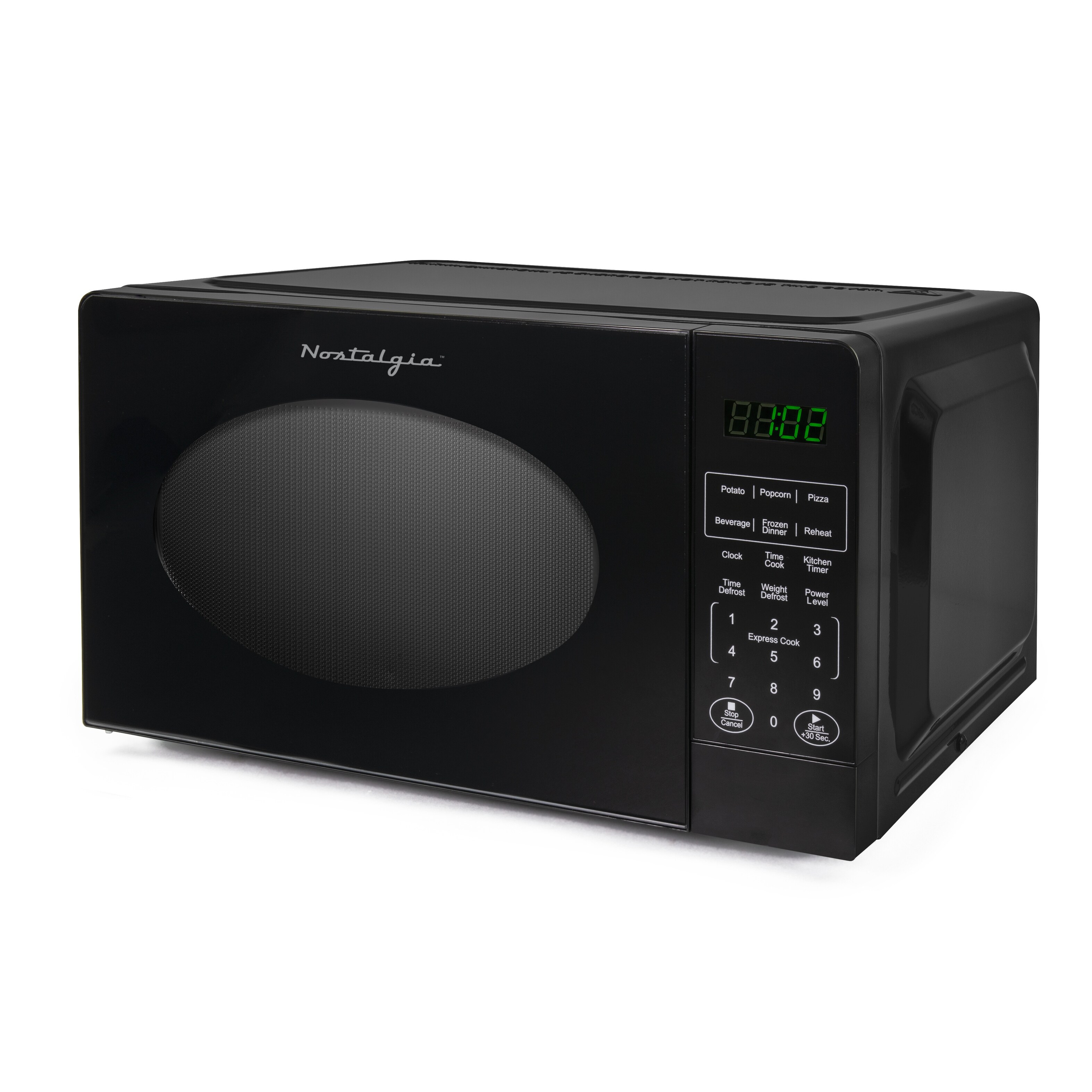 Nostalgia Retro 0.7 Cubic Foot Countertop Microwave Oven - N
