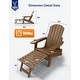 preview thumbnail 40 of 52, WINSOON Set of 2 HIPS Folding Adirondack Chair with Adjustable Backrest and Retractable Ottoman