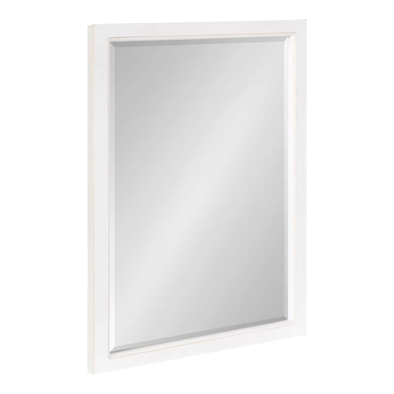 Kate and Laurel Hogan Wood Framed Wall Mirror - 18x24 - White