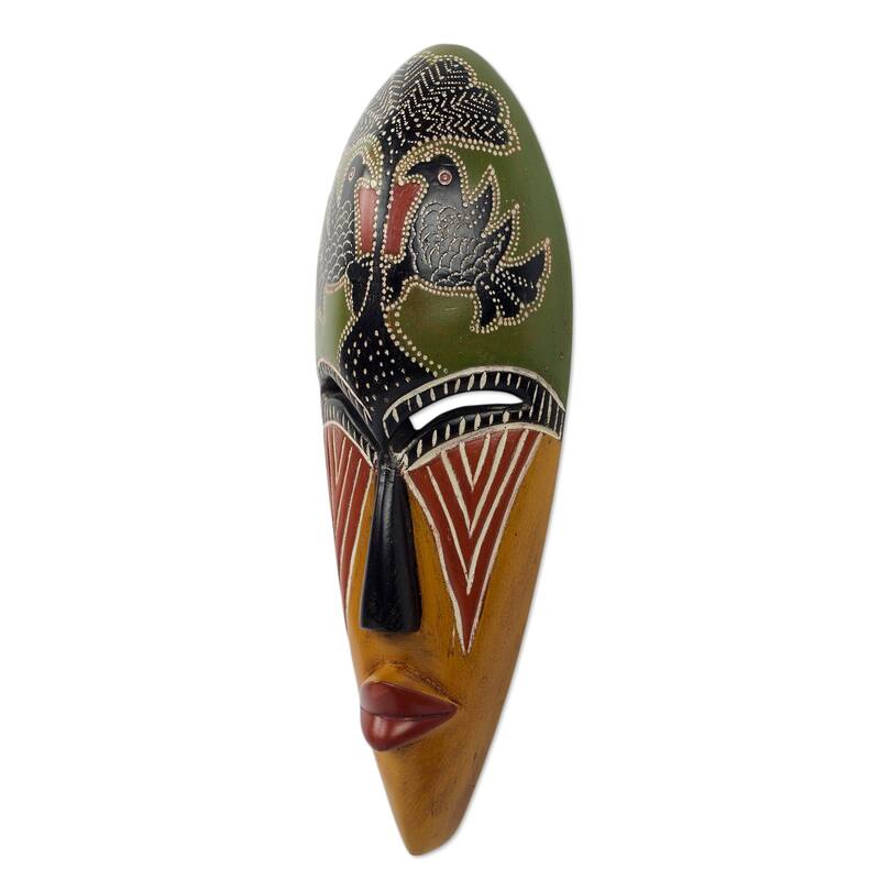 Novica Handmade Eagle African Wood Mask