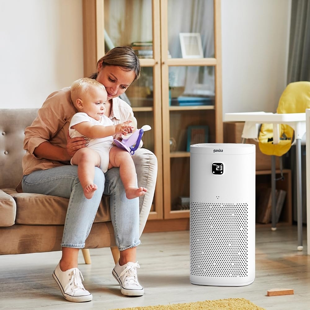 Air Purifiers for Home 2064 Ft² Coverage With Air Quality Monitor, Ganiza H13 True HEPA Air Purifier for Pet Dander,Smoke, Dust