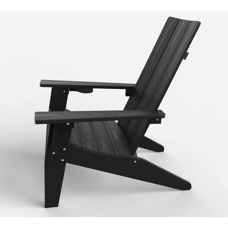 WINSOON Adirondack Chair with Cup Holder All Weather,Made Of HIPS