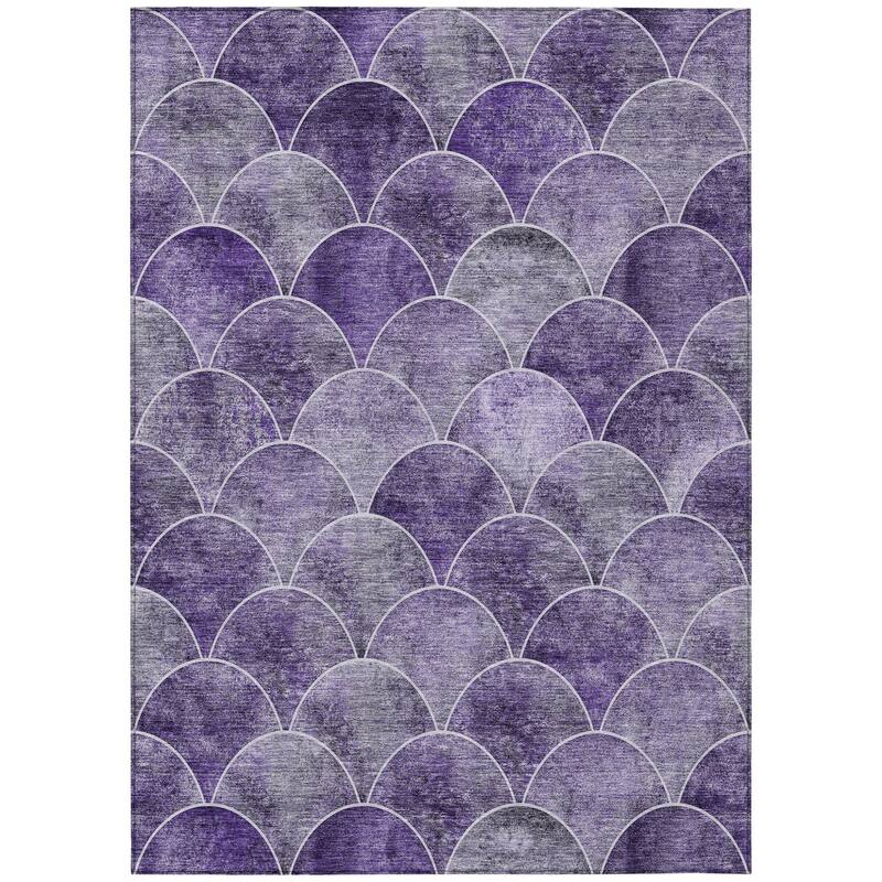 HomeRoots Abstract Transitional Rectangle Outdoor Rug