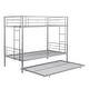 preview thumbnail 32 of 52, Twin over Twin with Trundle Metal Bunk Bed,No Box Spring Needed,Easy Assemble