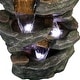 preview thumbnail 13 of 13, Outdoor Relaxing Water Fountain -6-Tier Outdoor Fountain w/LED Light