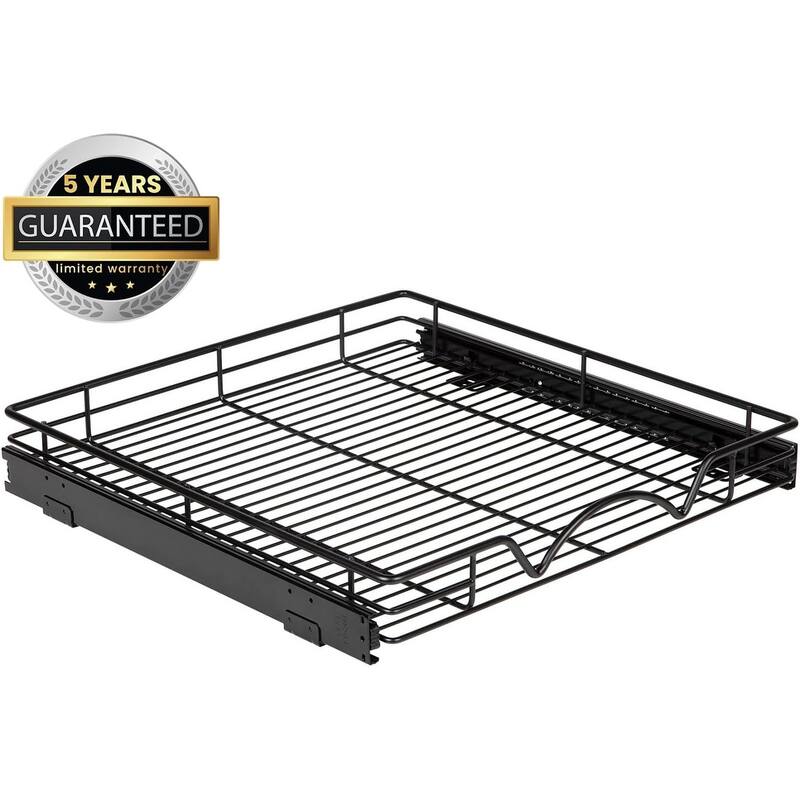 Hold N' Storage - Black Pull Out Cabinet Organizer, Heavy Duty Metal with Lifetime Limited Warranty