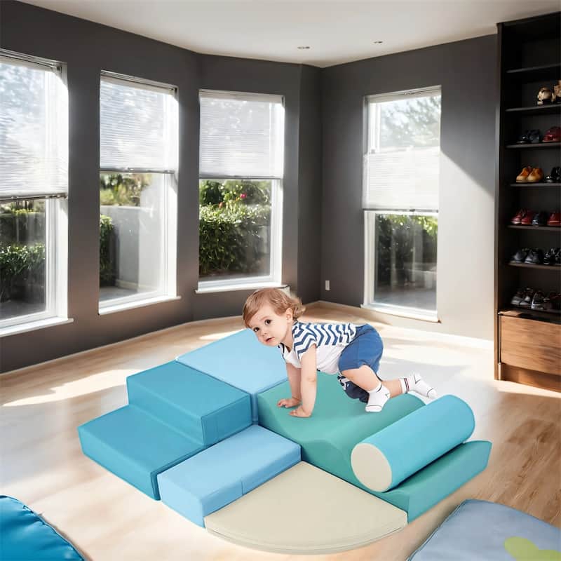 6 Piece Soft Climb and Crawl Foam Playset for Kids