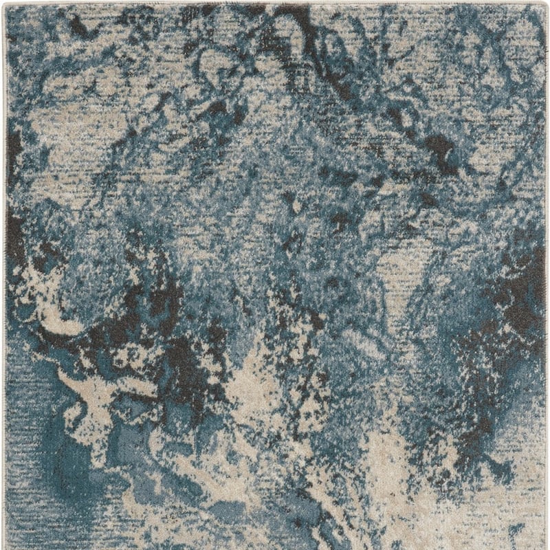 Power Loomed Abstract Modern Stain Resistant Area Rug