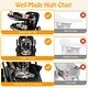 preview thumbnail 27 of 47, Multifunctional Folding Baby High Chair with Rolling Wheels and Adjustable Height - 40" x 23" x 36"-43.5"(L x W x H)