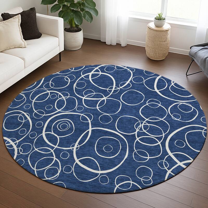 Machine Washable Indoor/ Outdoor Contemporary Nexus Chantille Rug