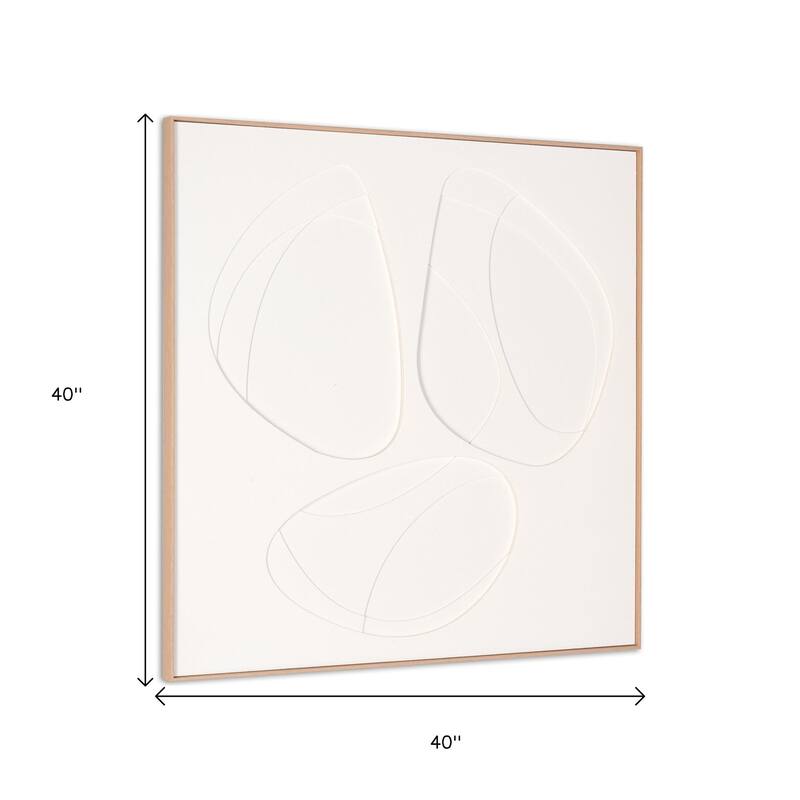 HomeRoots White Geo Trio Brown Shadowbox Wall Art