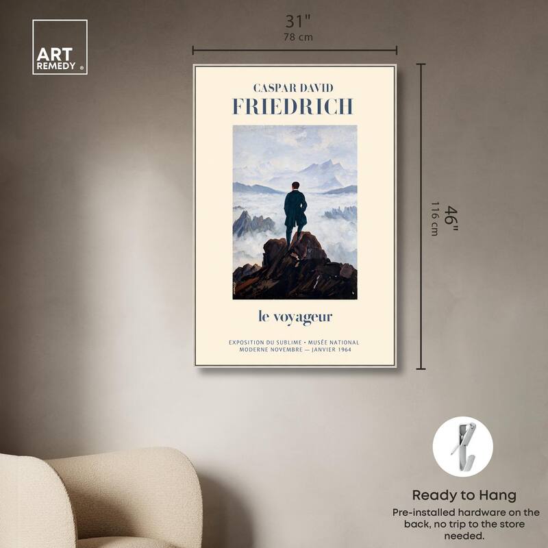 Wanderer in a Sea of Mist Canvas by Art Remedy