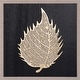 preview thumbnail 5 of 3, HUJI Gold Foiled Leaves Wood Carving Shadow Box Wall Art Wall Decor