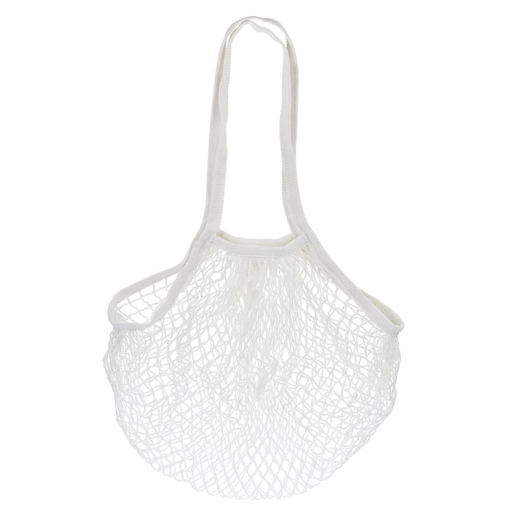 Cotton Mesh Bag, 14.96x12.2" Long Handle Mesh Net String Grocery Bags