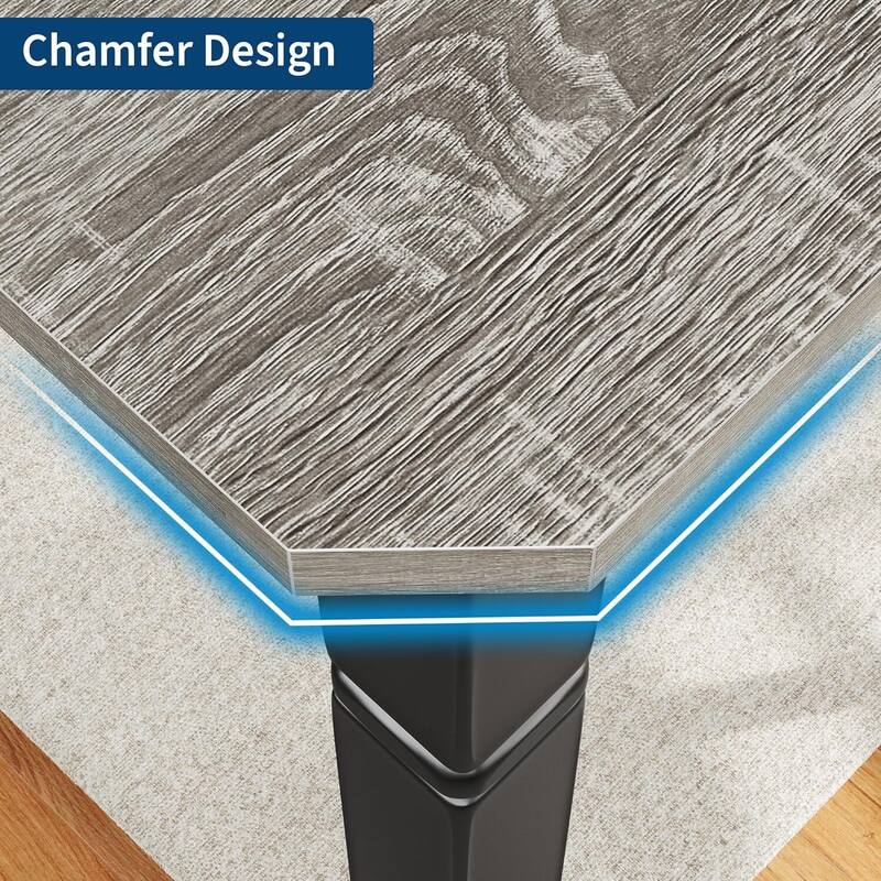 78.7" Large Industrial Dining Table for 6-8 People for Kitchen, Dining Room (Only Table)