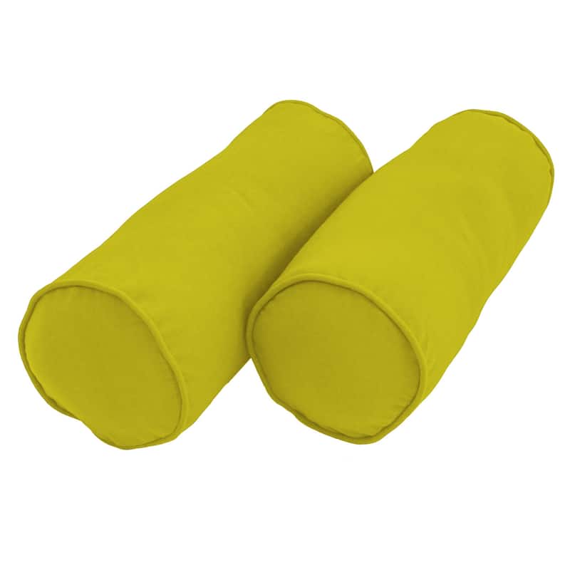 20-inch by 8-inch Twill Bolster Pillows (Set of 2) - Mojito Lime