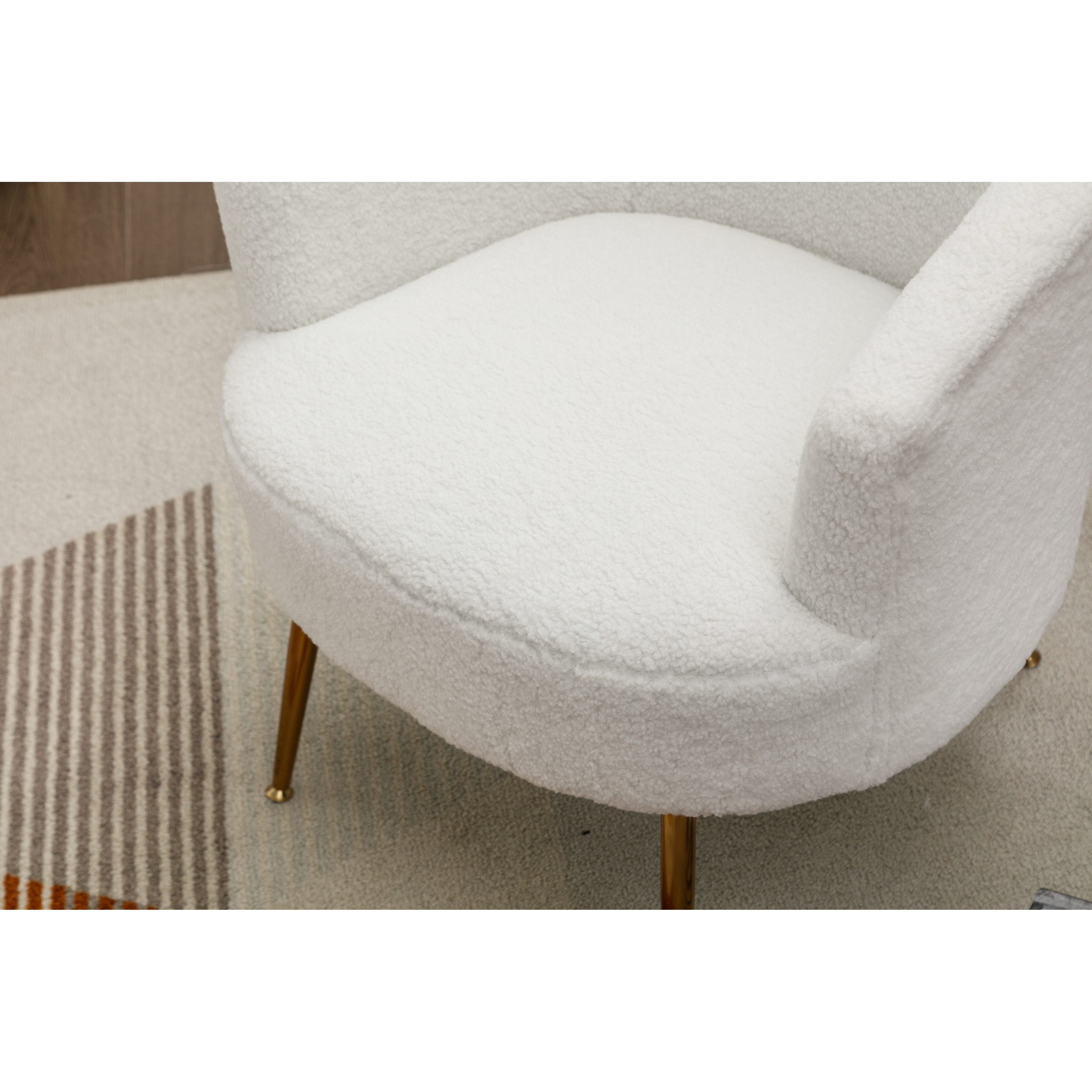 Teddy Fabric Upholstered Accent Chair Armchair Accent Tub Barrel