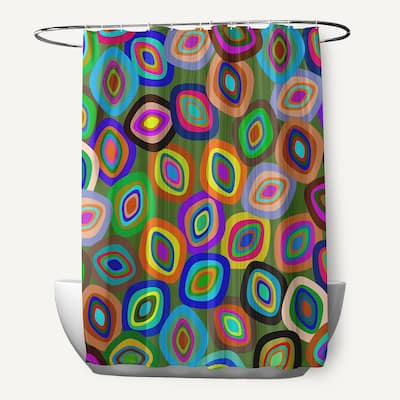 Modern Leaf Pile Shower Curtain