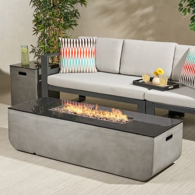 Adio Outdoor Fire Pit with Tank Holder by Christopher Knight Home - 16.00" W x 16.00" L x 20.00" H