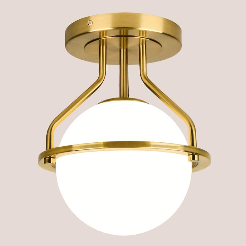 1-Lights Glass Flush Mount