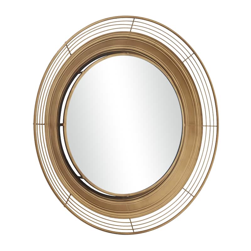 Metal Wall Mirror - Brown - Roche River Decor