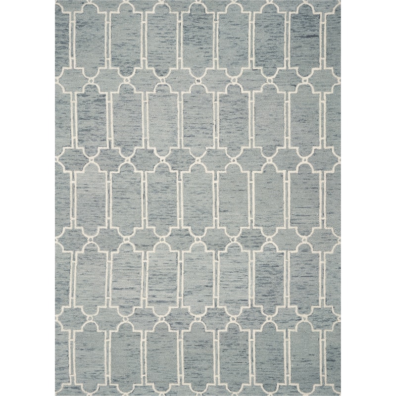 Carson Carrington Moroccan Hand-tufted Wool Slate Blue Area Rug - 9' x 12' - Blue