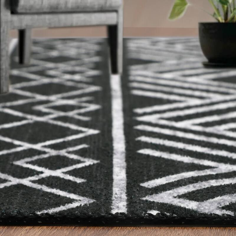 Garvee Boho Area Rug Moroccan Accent Rugs Geometric Distressed Carpet