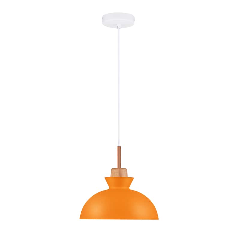 1-Light 11 in. Modern Bowl Dome Pendant Kitchen Island Lighting
