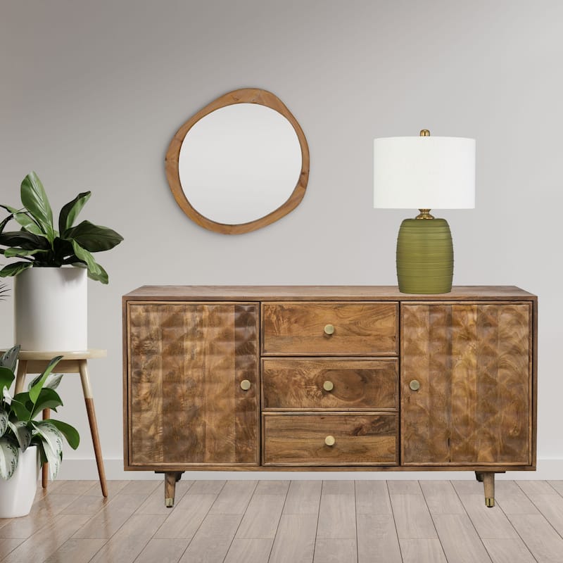 Hadley 55" Wide Solid Mango Wood Sideboard - 55" x 15.5" x 29.5"