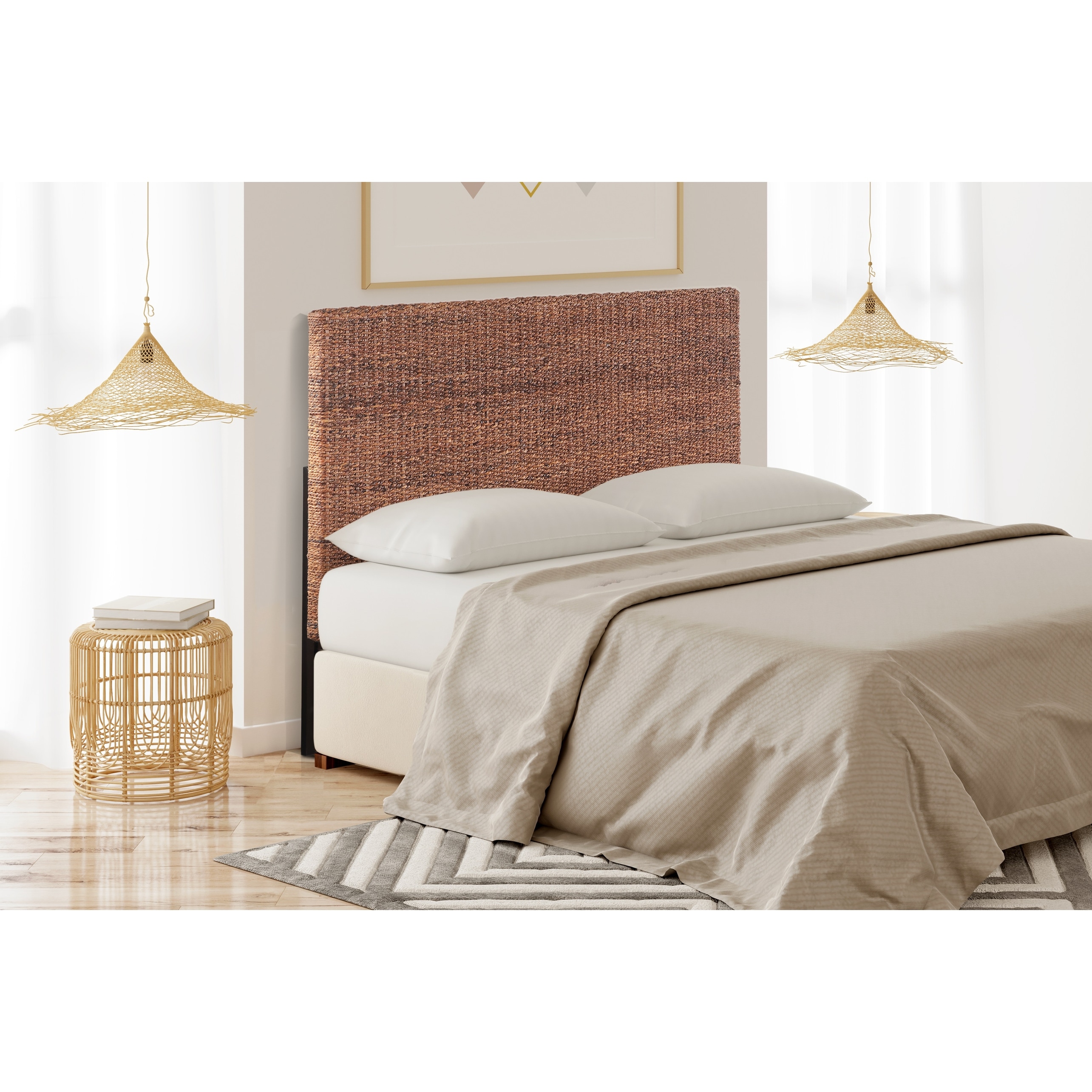 Ashbury Woven Wicker Rattan Abaca Headboard