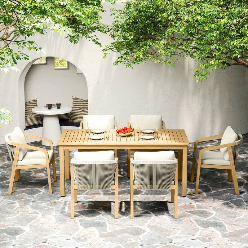 7-Piece Patio Dining Set Table & Chairs