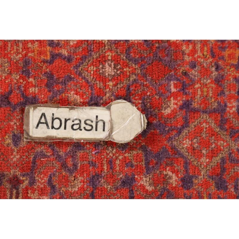 Geometric Malayer Antique Persian Runner Rug Handmade Wool Carpet - 3'3" x 9'2"