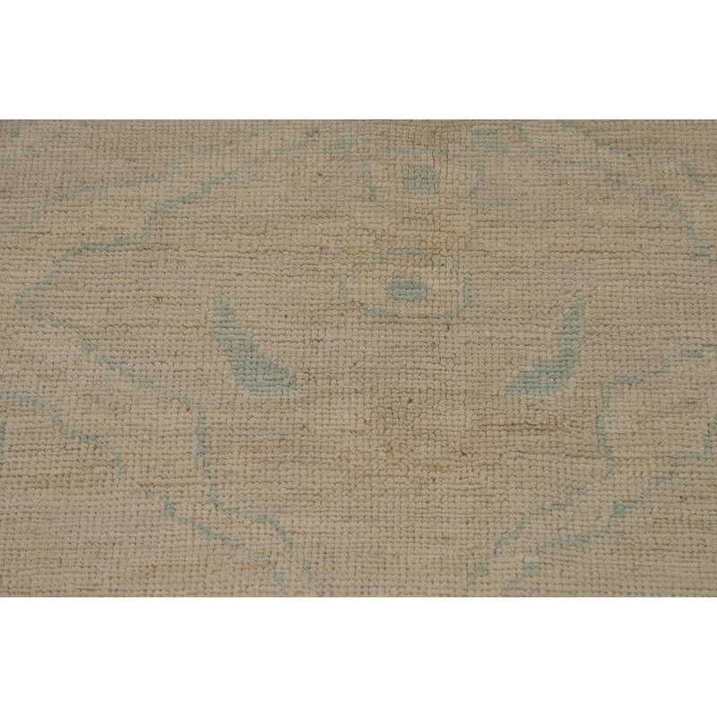 Vegetable Dye Oushak Turkish Area Rug Bedroom Handmade Wool Carpet - 8'4"x 9'10"
