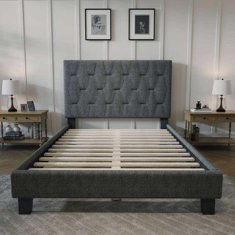 Corvus Somme Tufted Upholstered Platform Bed