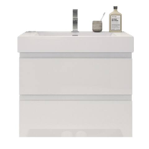 Baillie 30'' Wall-Mounted Vanity with Reinforced Acrylic Sink