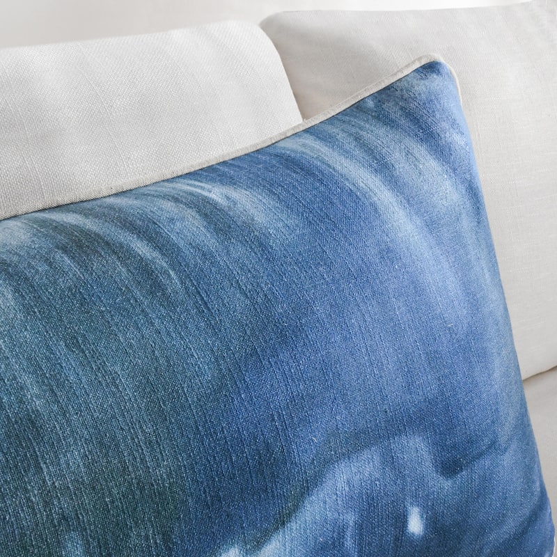 Villa by Classic Home Mantra 16"x36" Blue Cotton Throw Pillow