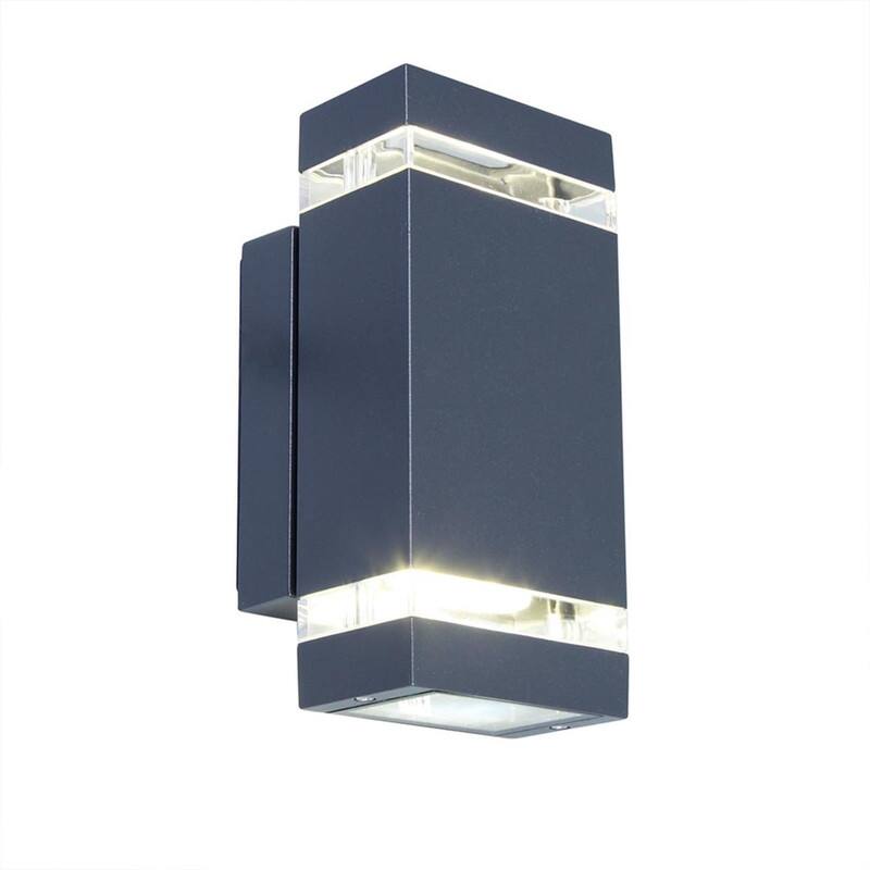 Lutec Black LED Outdoor Wall Lantern Sconce - 7.6 x 9.25 x 4.29