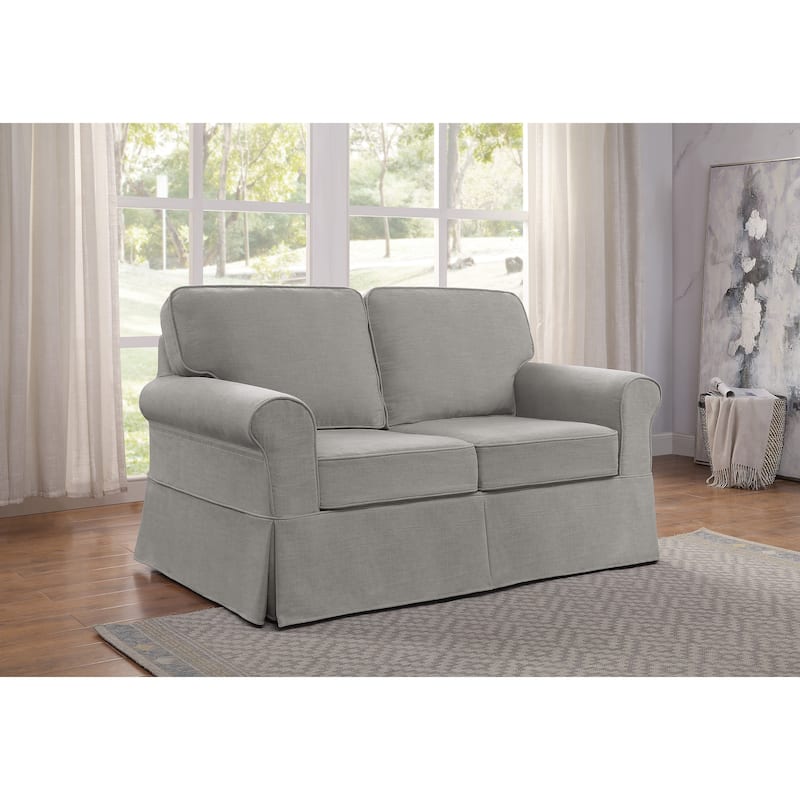 Porch & Den Zuni Mid-century Slipcover Loveseat