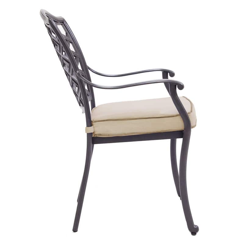 Deer Lake Aluminum Arm Chairs with Cast Slate Sunbrella Cushions (Set of 2) by Havenside Home