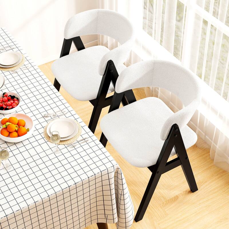 Costway Dining Chairs Set of 2/4 Mid-Century Upholstered Kitchen - See Details