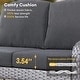 preview thumbnail 22 of 38, HOOOWOOO 5-piece Grey Wicker Chat Set Patio Conversation Set with Swivel Chairs