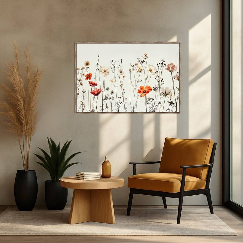 Botanical Manuscripts by Lazar studio Framed Canvas Wall Art Print