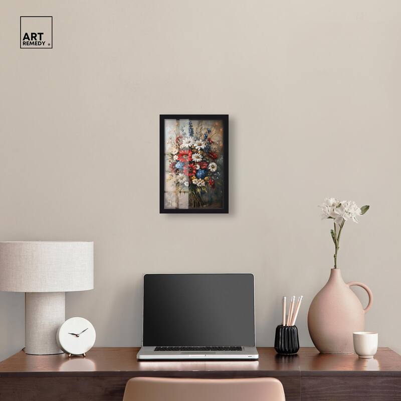 Symphony of Flowers II Shadowbox by Art Remedy