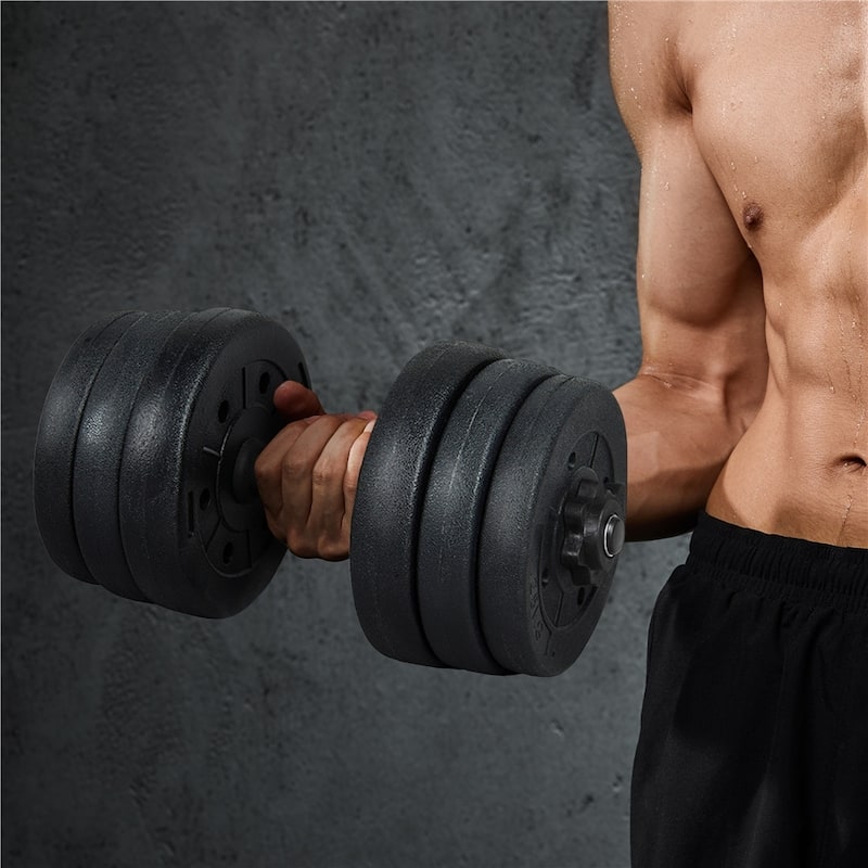 Yaheetech 44 LB Adjustable Dumbbell Weight Set Body Building Training
